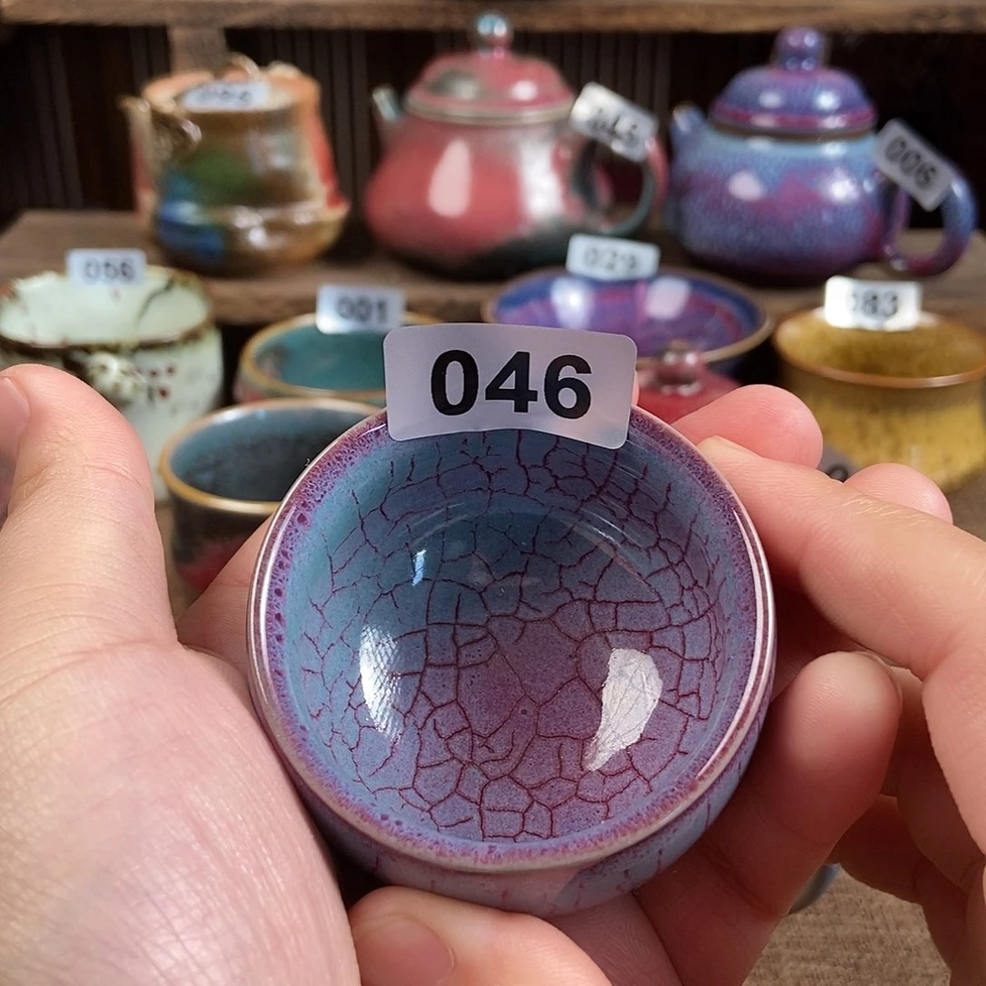 梦***兰瓷片钧瓷茶壶艺术