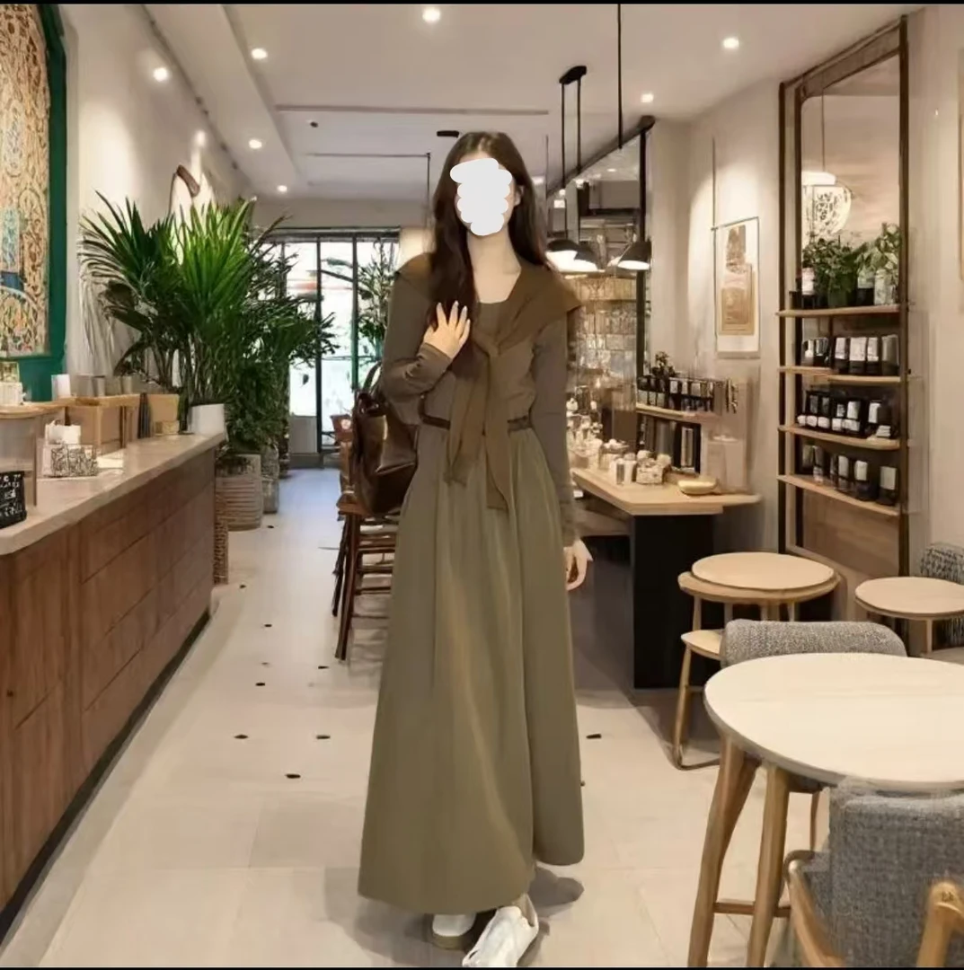公主 2025新款韩版赫本风收腰显瘦修身高级感裙子套住99589