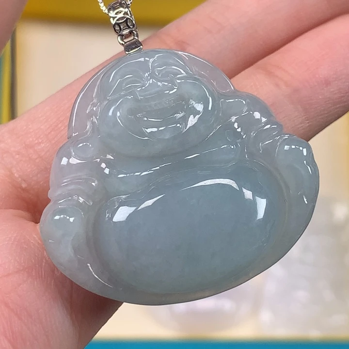 颈饰未镶嵌翡翠佛公吊坠