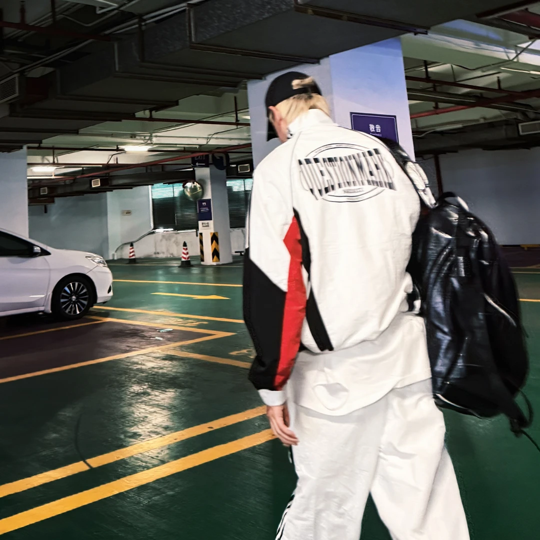 【冲锋衣套装】夹层夹克长袖休闲运动滑雪拼接外套直筒裤男