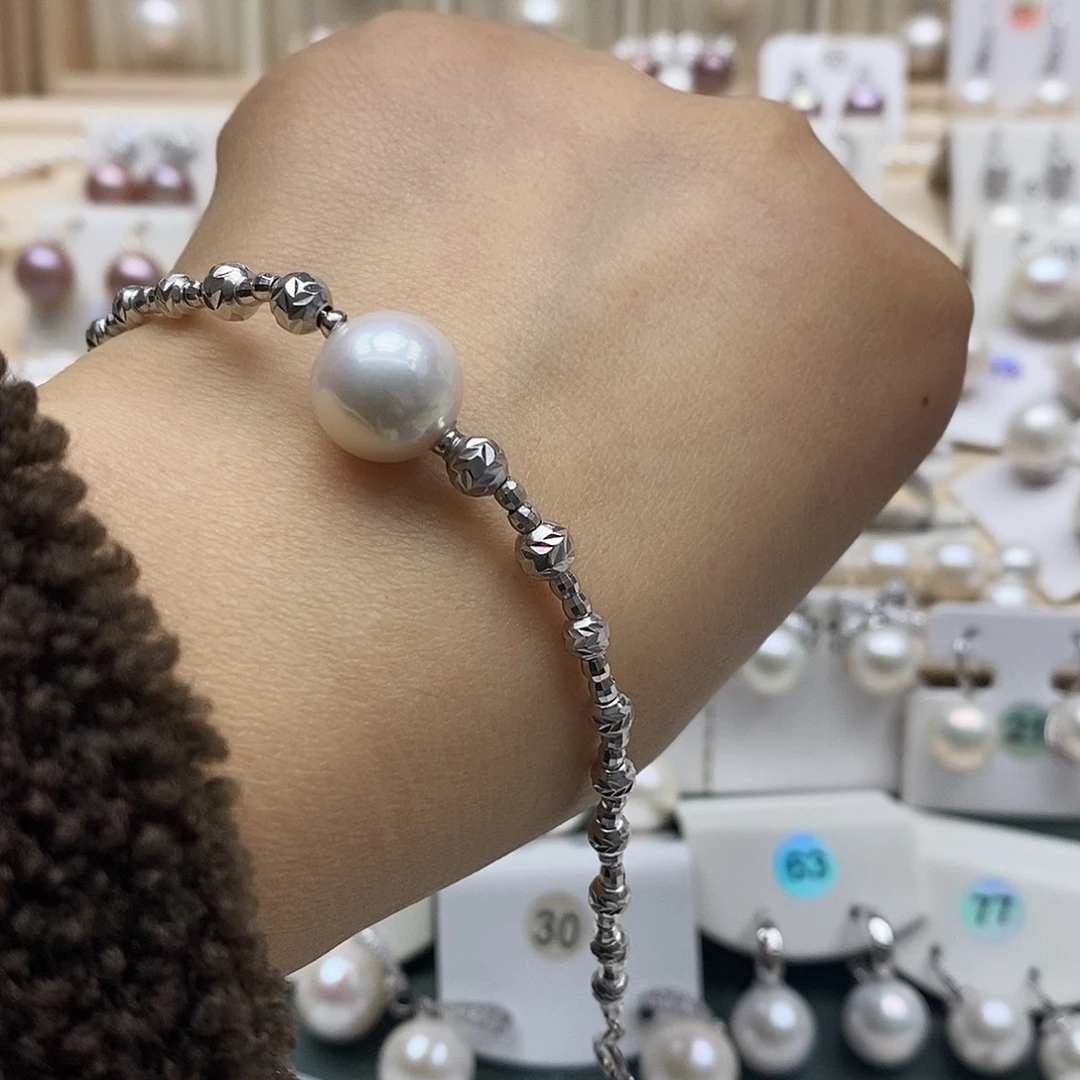 淡水珍珠颈饰银S925镶嵌