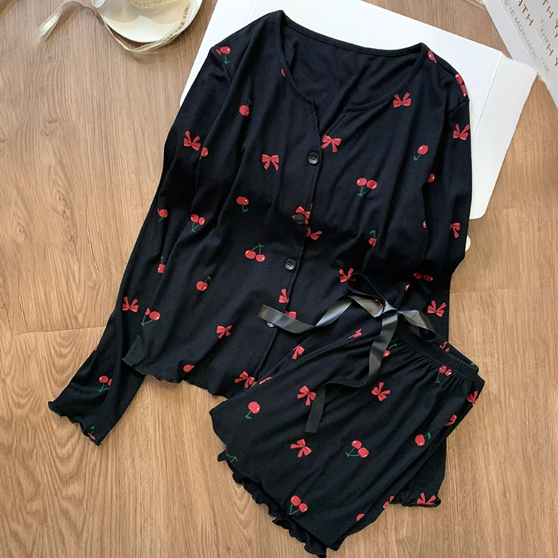 睡衣女款爆款2025新款高端透气时尚宽松休闲可外穿两件套睡衣女