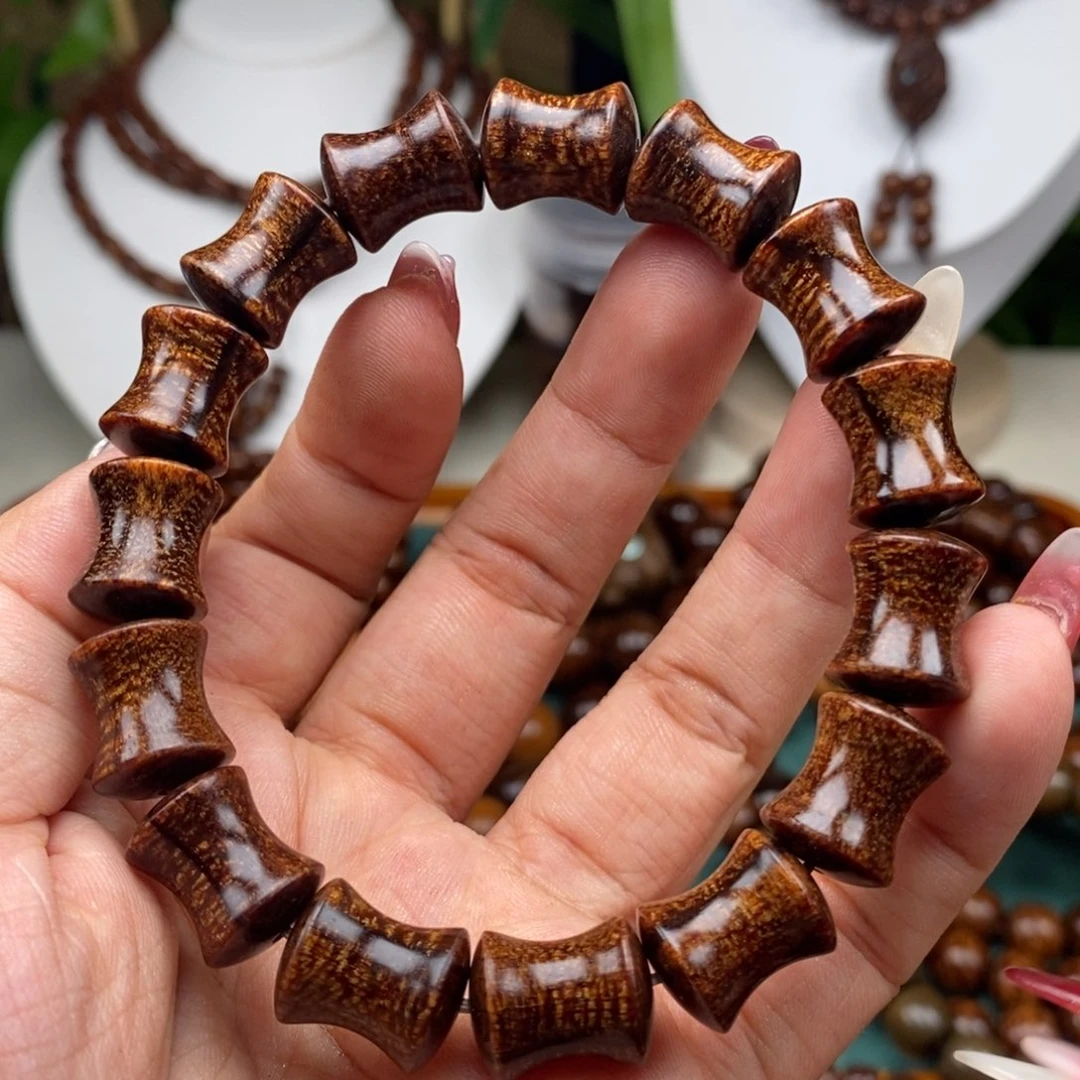 贡木手串/手链贡木1215竹节黑龙西瓜龙一线天