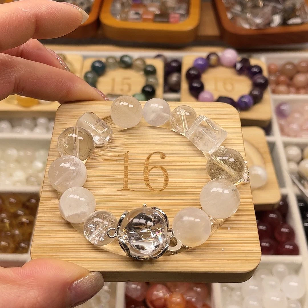 烟晶手链合金L****e水晶