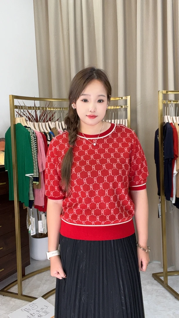 莱赛尔天丝衬衫妈妈夏装真丝上衣桑蚕丝短袖t恤薄款针织衫