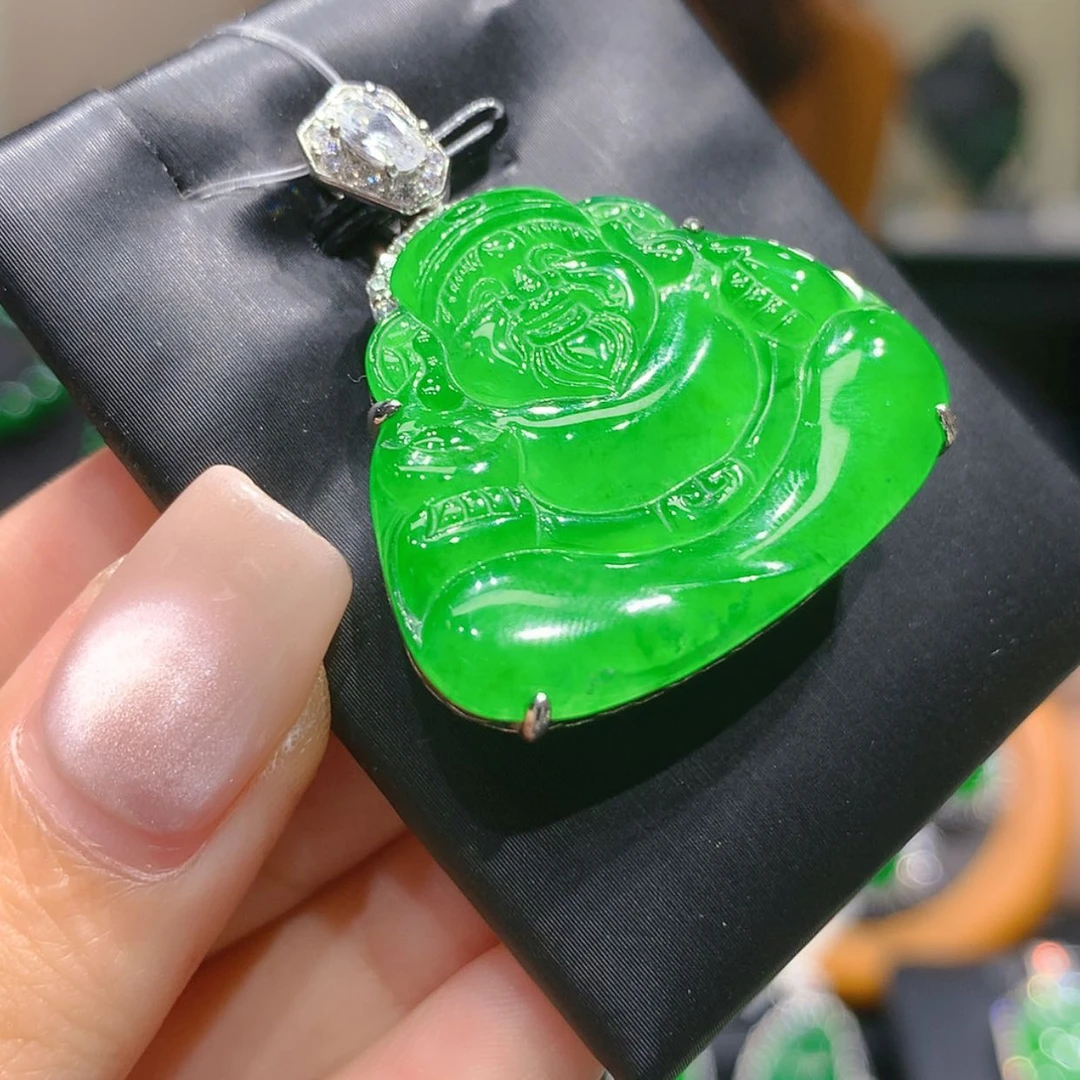【闪购商品】颈饰银S925镶嵌翡翠6柒姐
