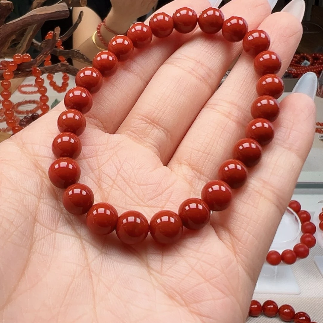 南红玛瑙未镶嵌手链
