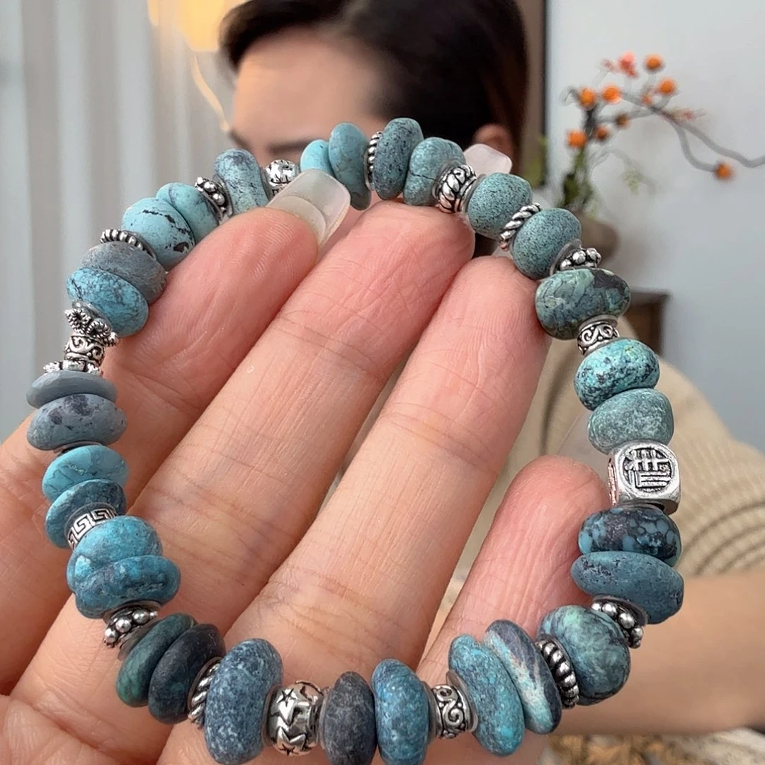 绿松石银S925镶嵌珠宝奇石