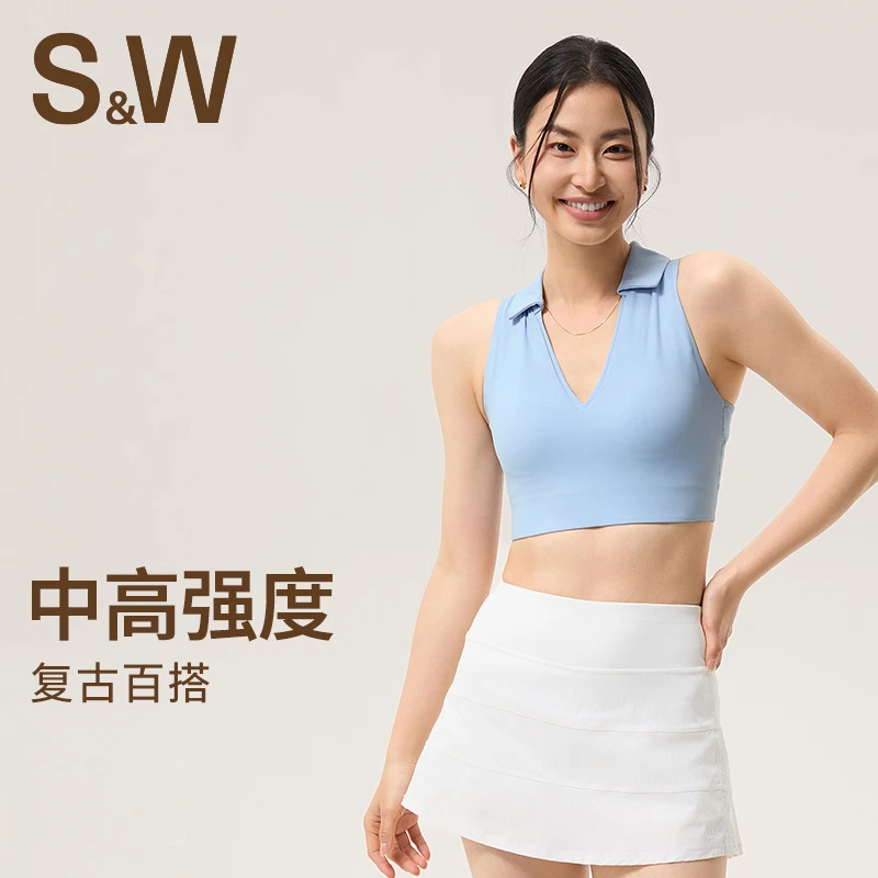 SW速惟瑜伽背心女士夏季露背中强度修身美背透气运动内衣8267