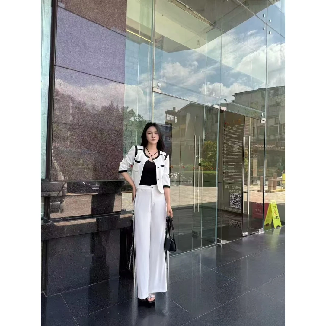 BAISI 百丝2025夏装AAAA503312A8 气质显瘦直筒裤