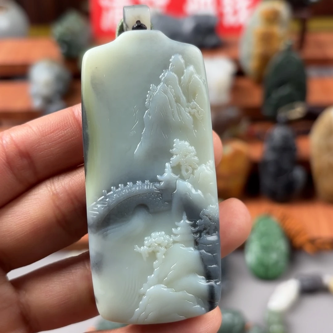 和田玉未镶嵌挂件