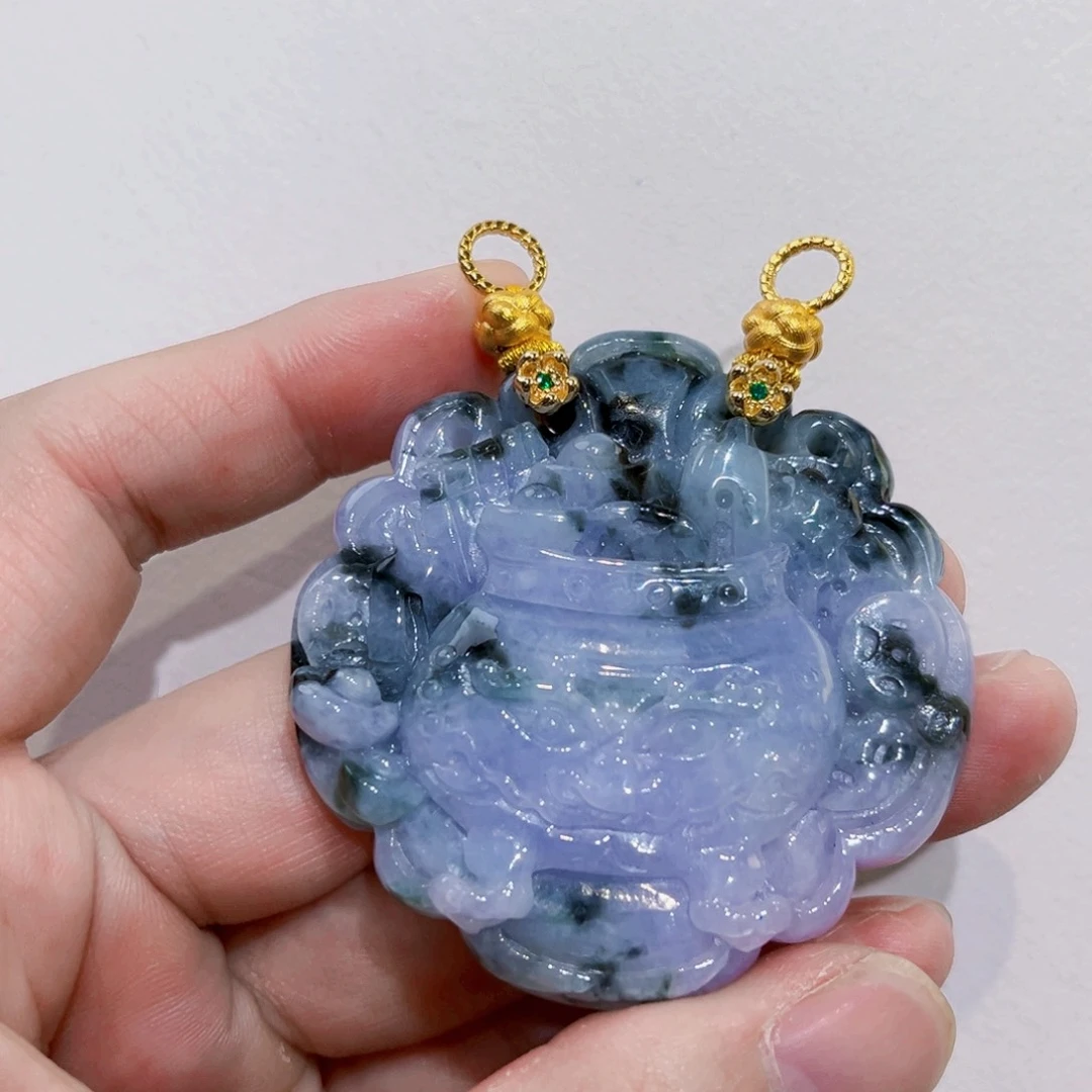 翡翠未镶嵌吊坠(赠链)代编织