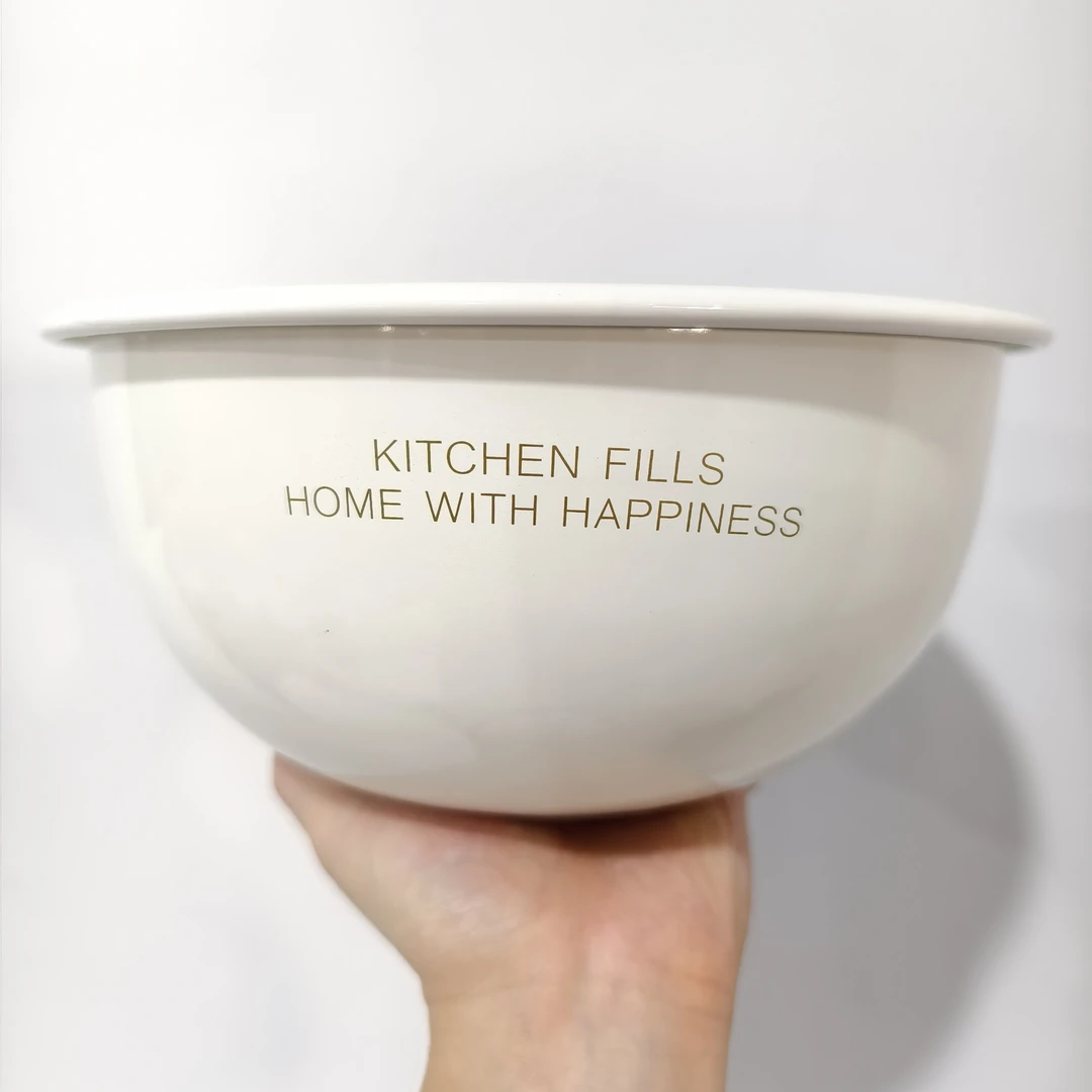 【设计师款】出俄罗斯 字母纯白 家用沙拉碗 料理碗 可加热 耐高温