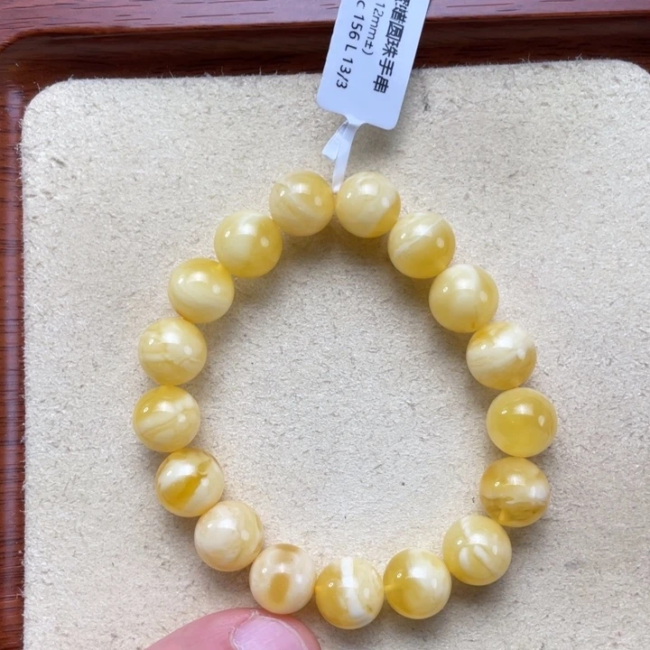 琥珀未镶嵌颈饰蜜蜡手串