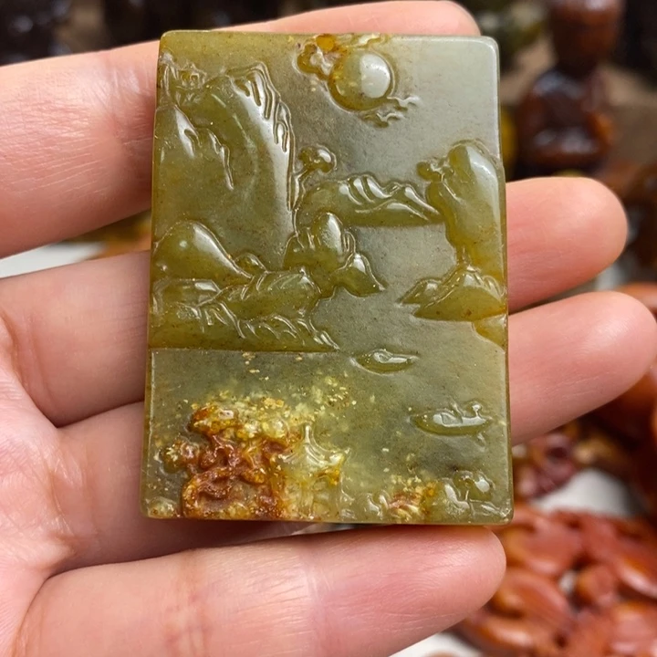 蛇纹石玉未镶嵌颈饰17