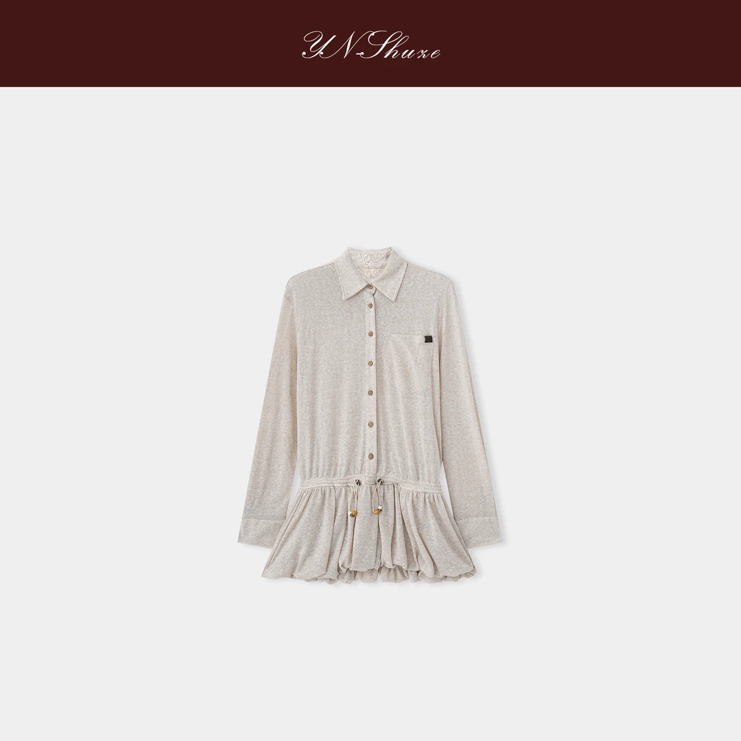 YN-SHUZE【纤云弄巧】秋冬季时尚收腰连衣裙SZ-YNB-V2255