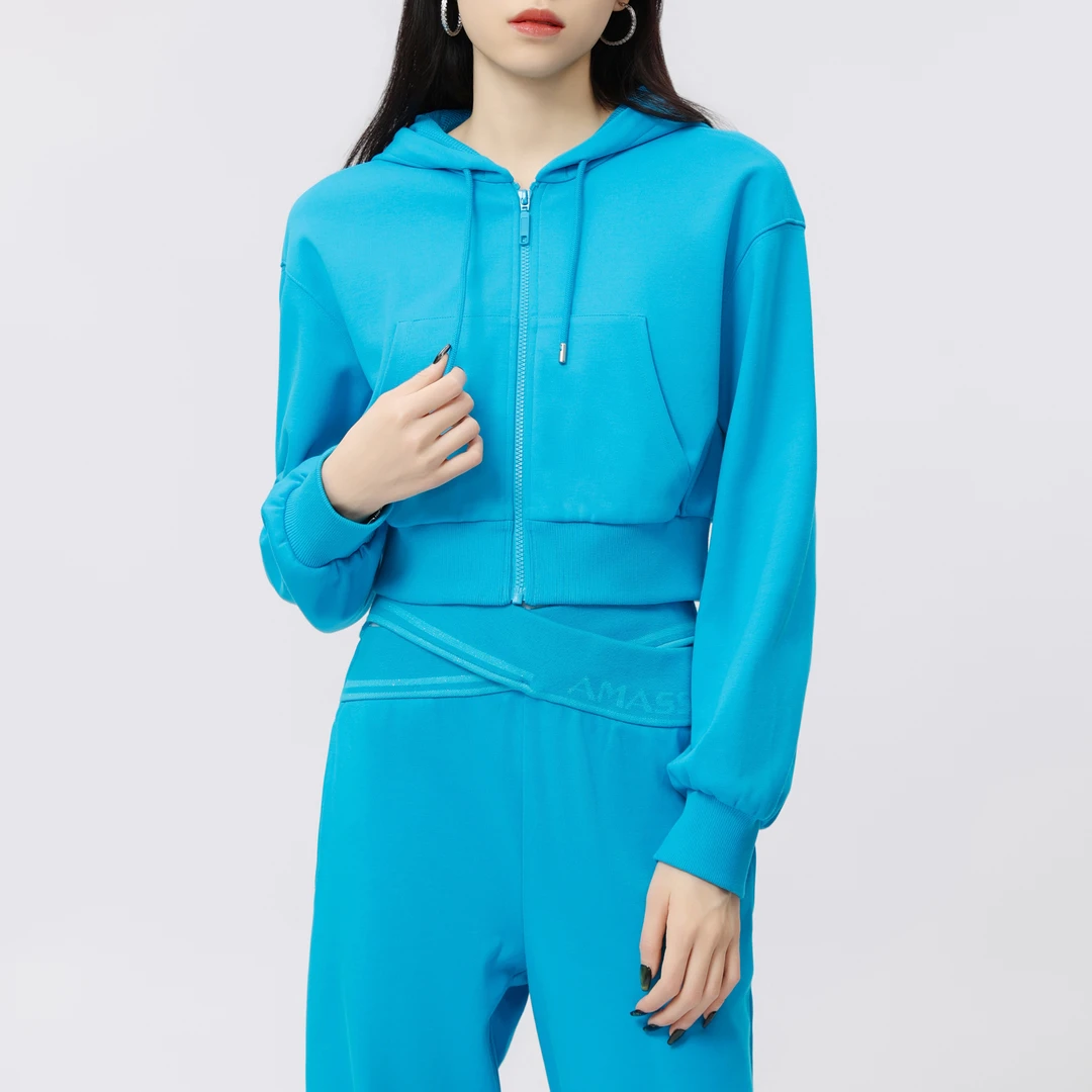 AMASS/阿玛施高能感秋冬百搭时尚短款休闲运动卫衣外套5400683