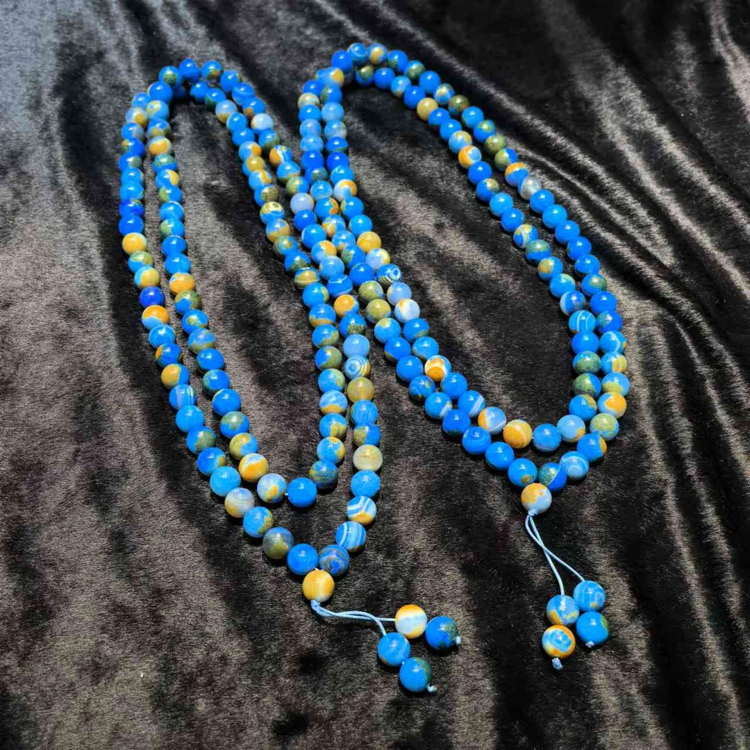 S6929深海幽蓝海之灵玛瑙蓝项链-多样性发货只发一件