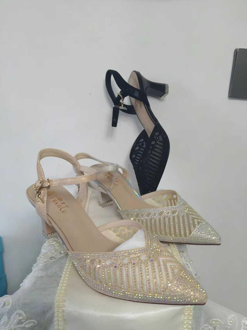 甜美透气韩版尖头春季细跟高跟鞋单鞋女款职场休闲风