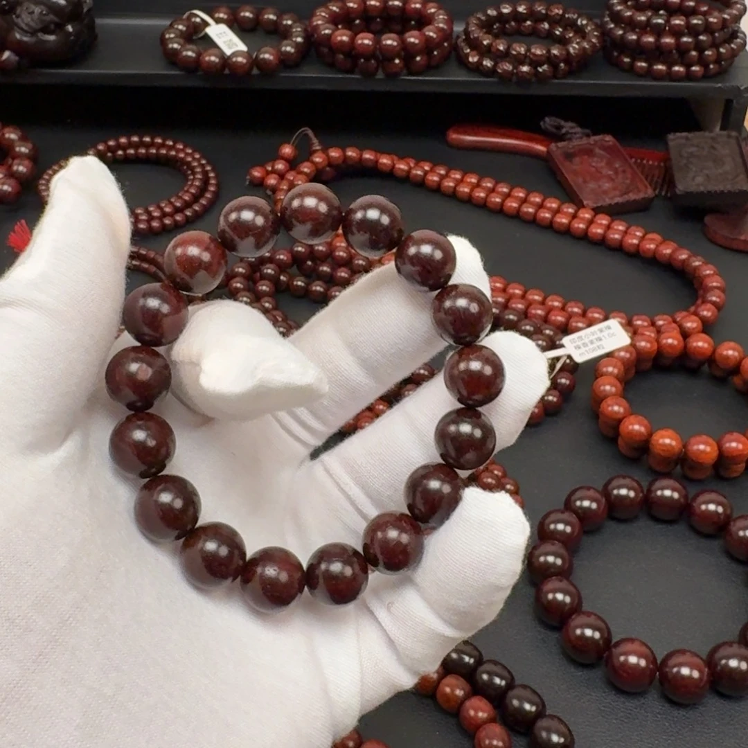 小叶紫檀手串/手链1.0cm无胶无蜡精品福利