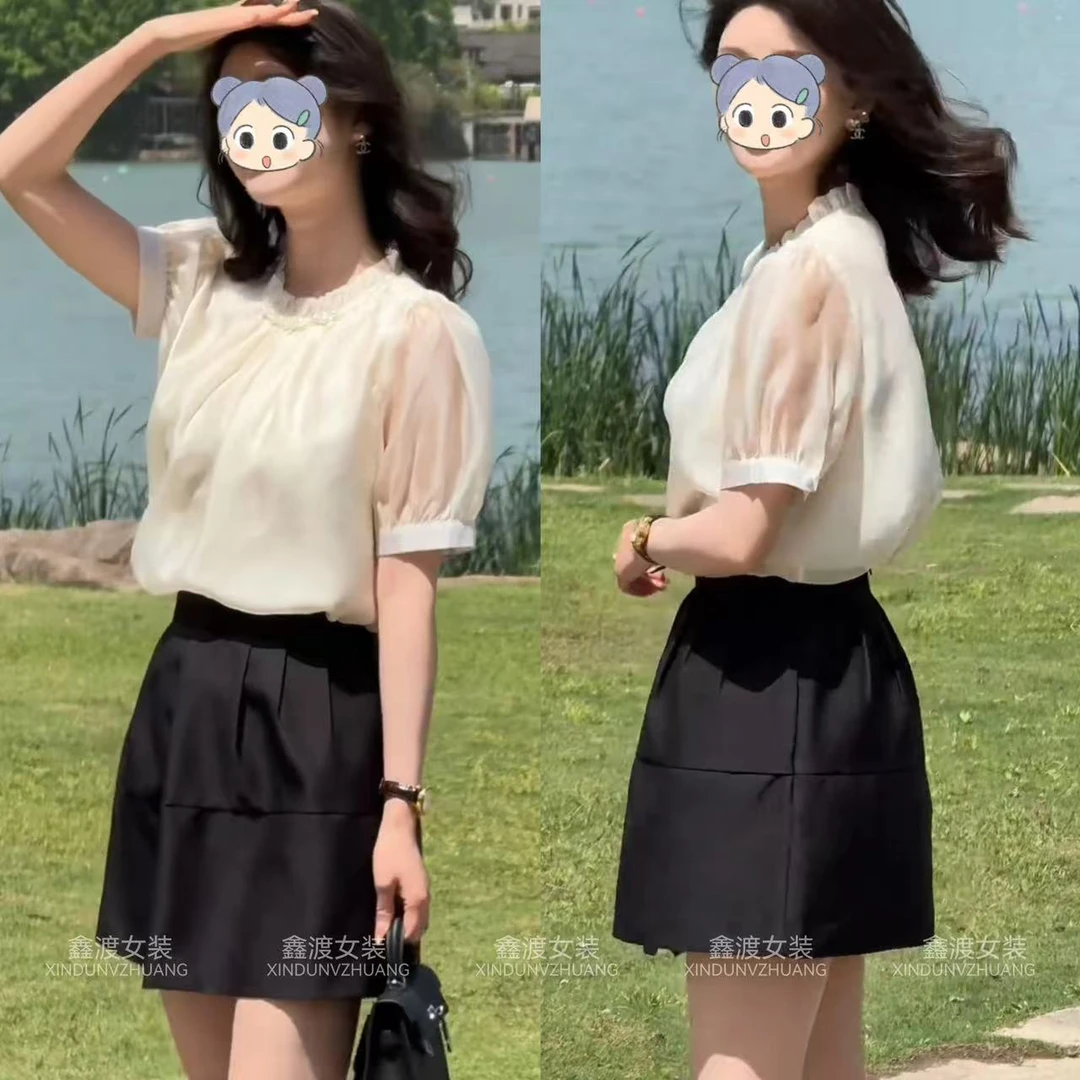 2025夏季新款时尚显瘦气质女士网红洋气两件套百搭款D21451