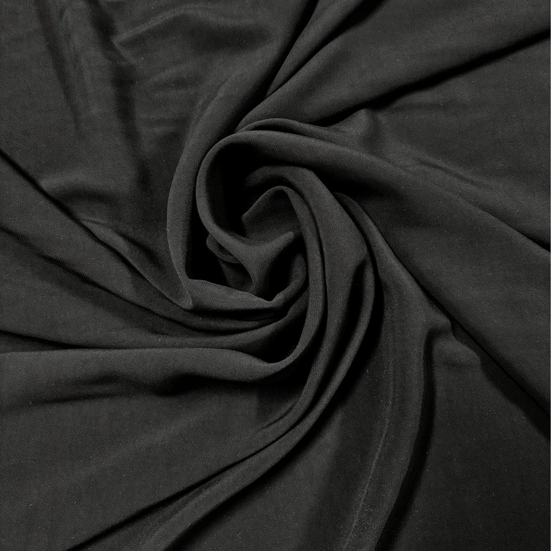 【嘉禾】80支高密度黑色绵绸斜纹 弹力幅宽1米53