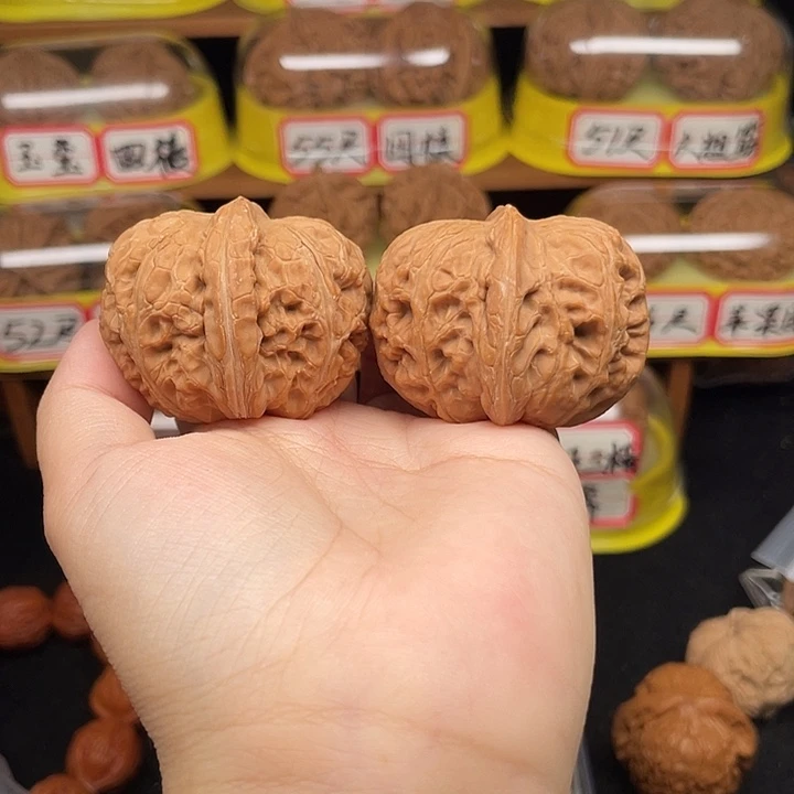纯***玩把件文玩核桃3号46尺全品元宝
