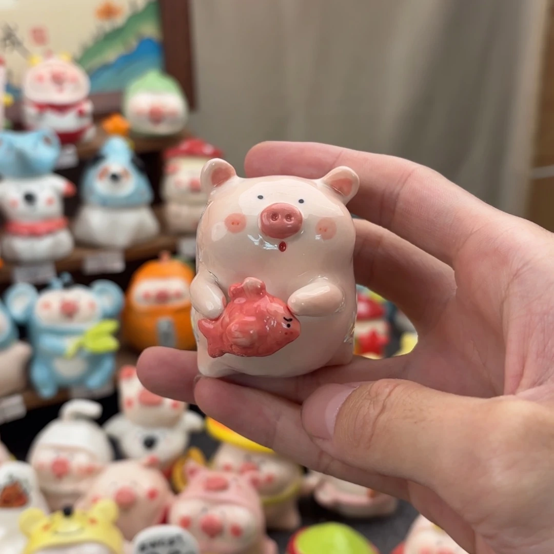 一***鸭琉璃手工艺品手工陶瓷默认微瑕191