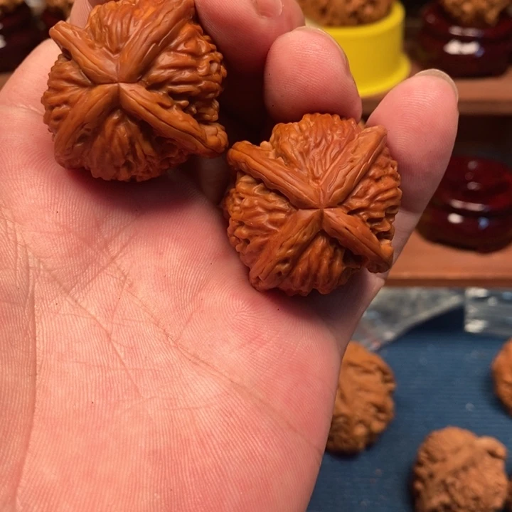 核桃手串/手链白狮子四棱