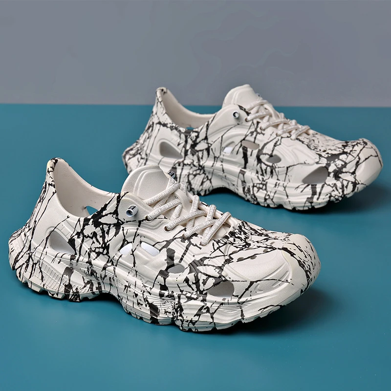 男士夏季透气防滑镂空包头洞洞鞋户外休闲沙滩凉鞋鞋子