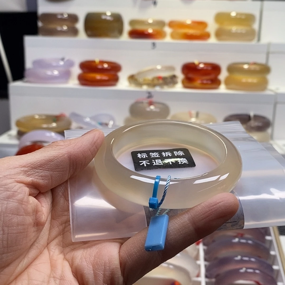 坏***！玛瑙/玉髓未镶嵌手镯天然纹理