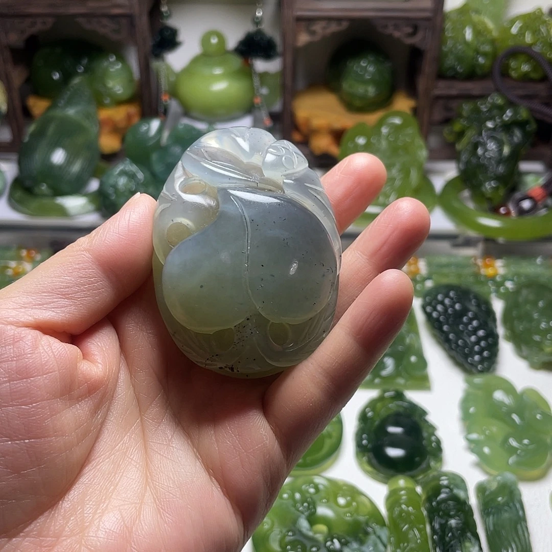 蛇纹石玉未镶嵌手把