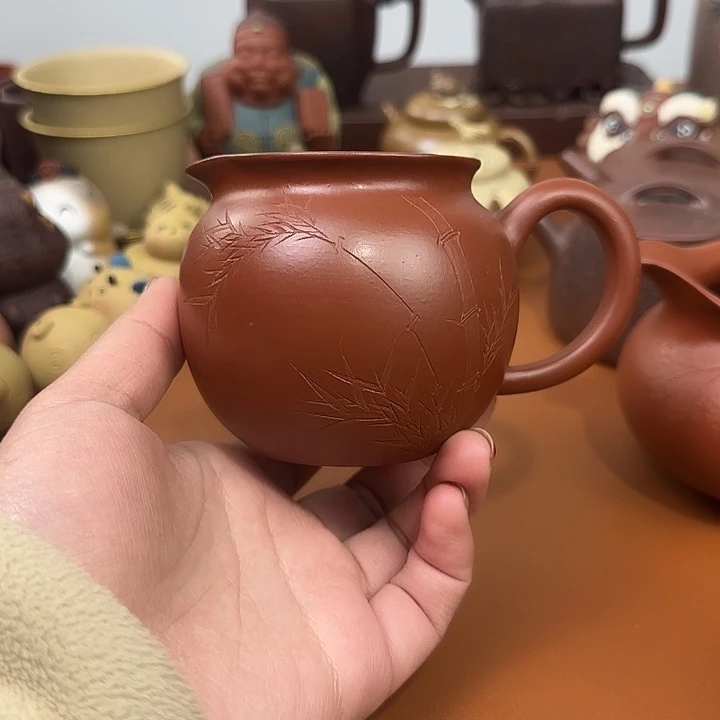 宜兴紫砂李建军老师朱泥公道杯