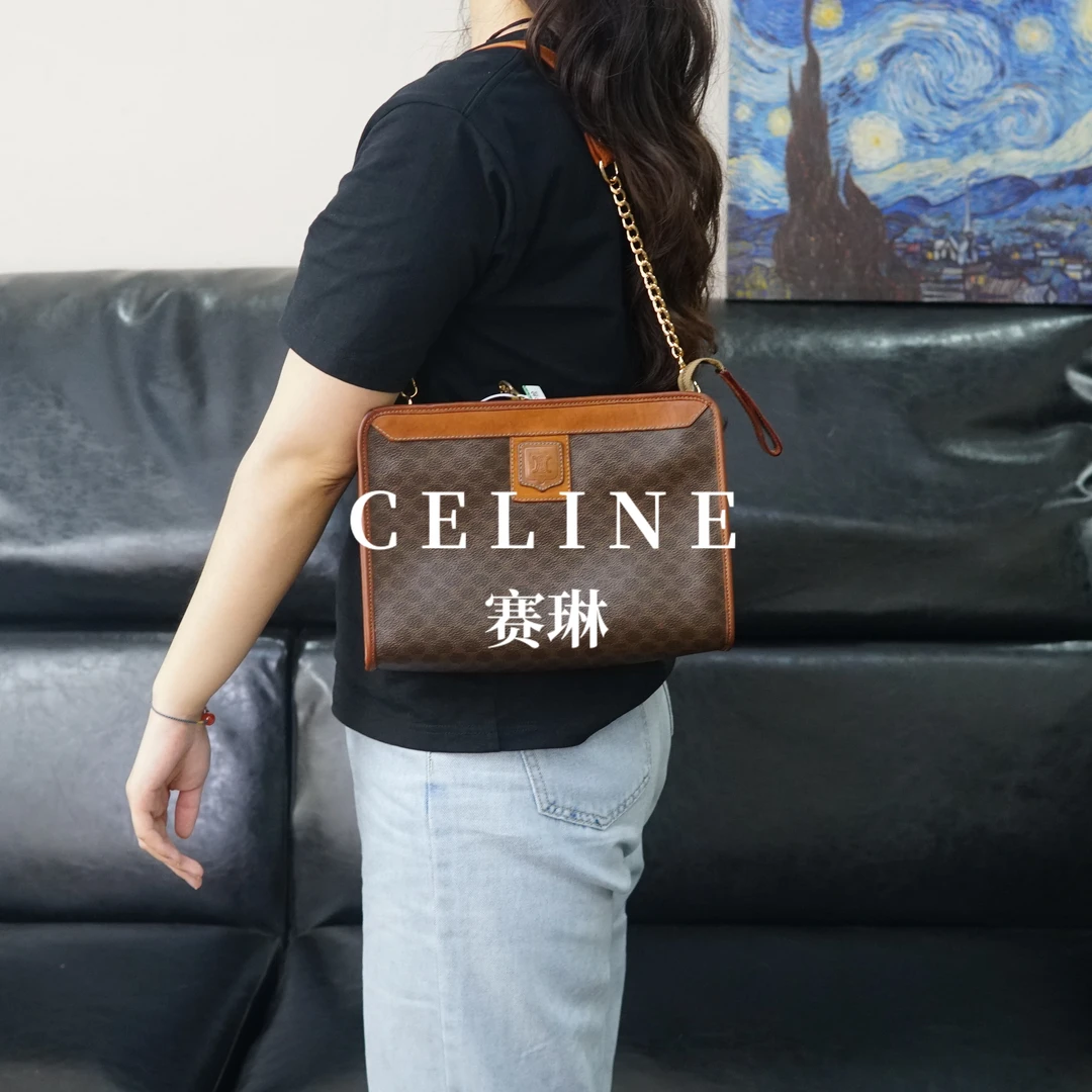 95新 Celine/思琳 老花洗漱单肩包/SY06404338/4338