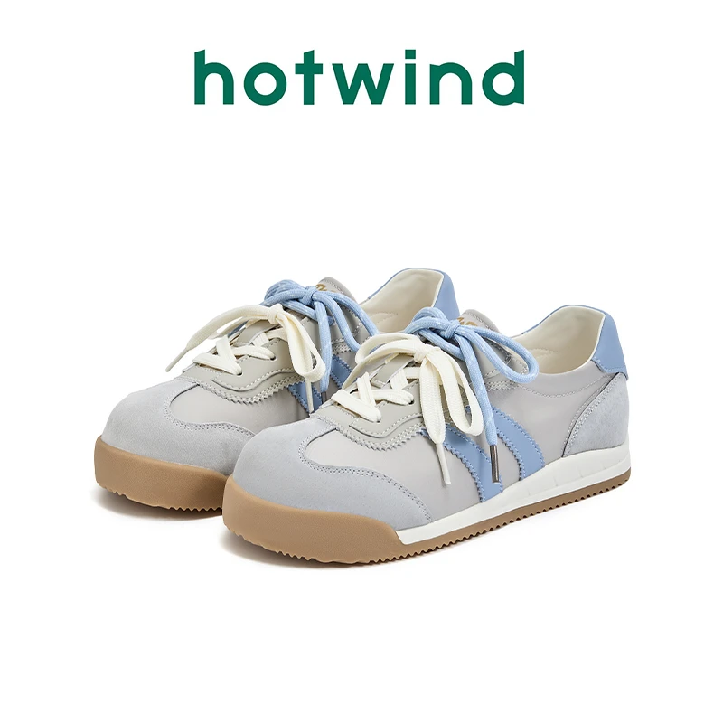 热风春夏新款厚底女休闲ins鞋子女款爆款华夫鞋德训鞋H11W25D41