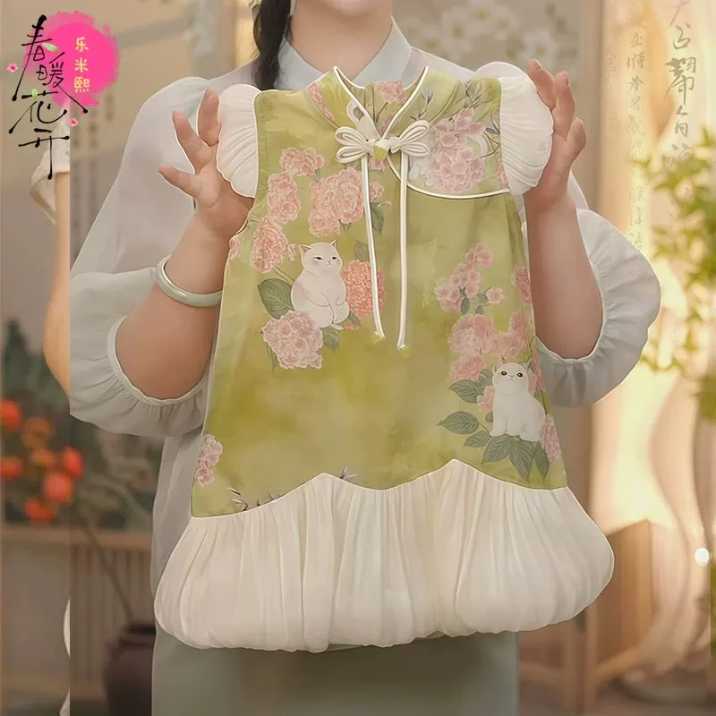 女童夏装旗袍新款洋气中式旗袍裙公主夏季宝宝国风儿童国潮连衣裙