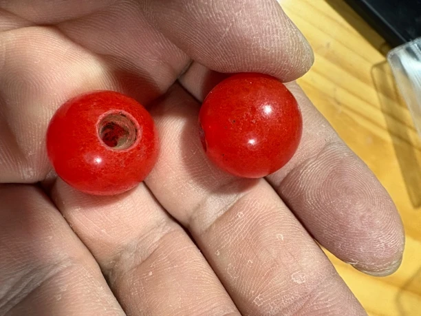 考古大表哥老琉璃珠子一对