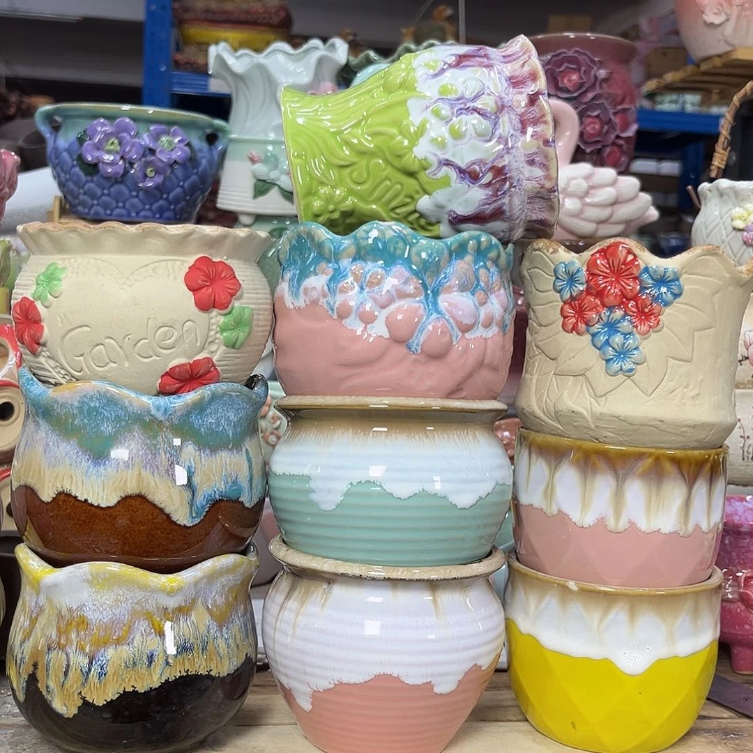 陶瓷陶瓷花盆特价上新口8-10厘米