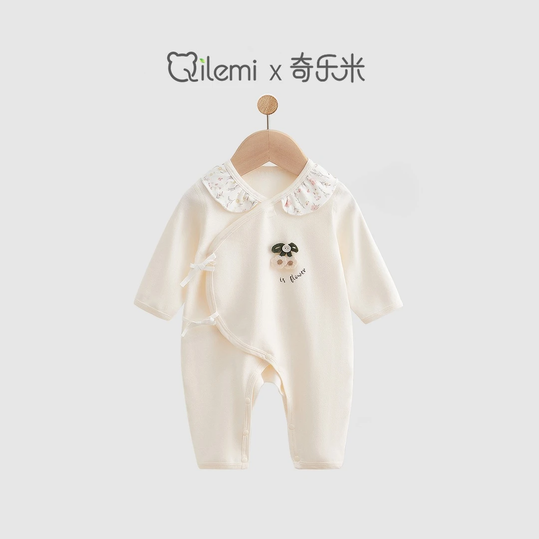 婴儿四季款连体衣舒绒无骨新生儿春秋衣服长袖和尚宝宝哈衣爬服