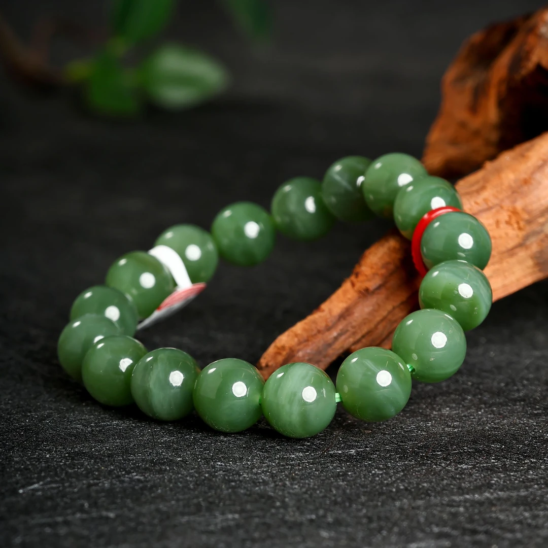 【矿姐珠宝】HT2636A和田碧玉手串11-12mm多样性发货拍一发一