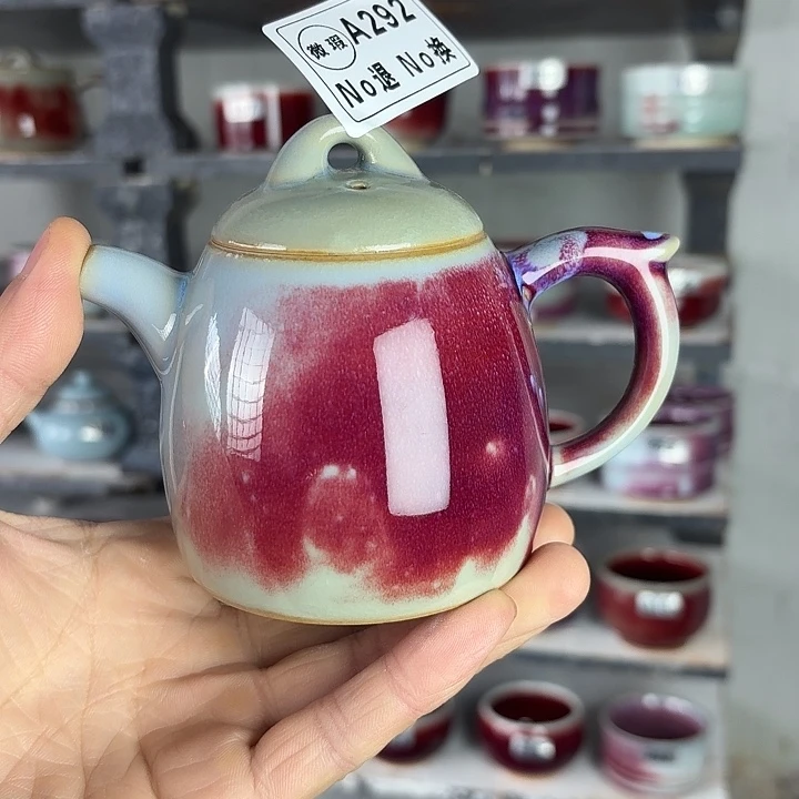 A292微瑕钧瓷原矿釉茶壶