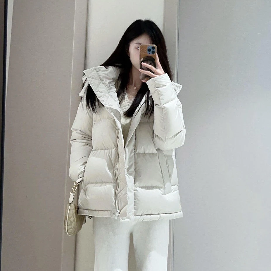 五格鹅绒泡芙保暖羽绒服-好