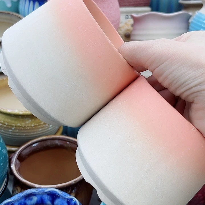 多肉绿植陶瓷花盆9.9包邮，有孔