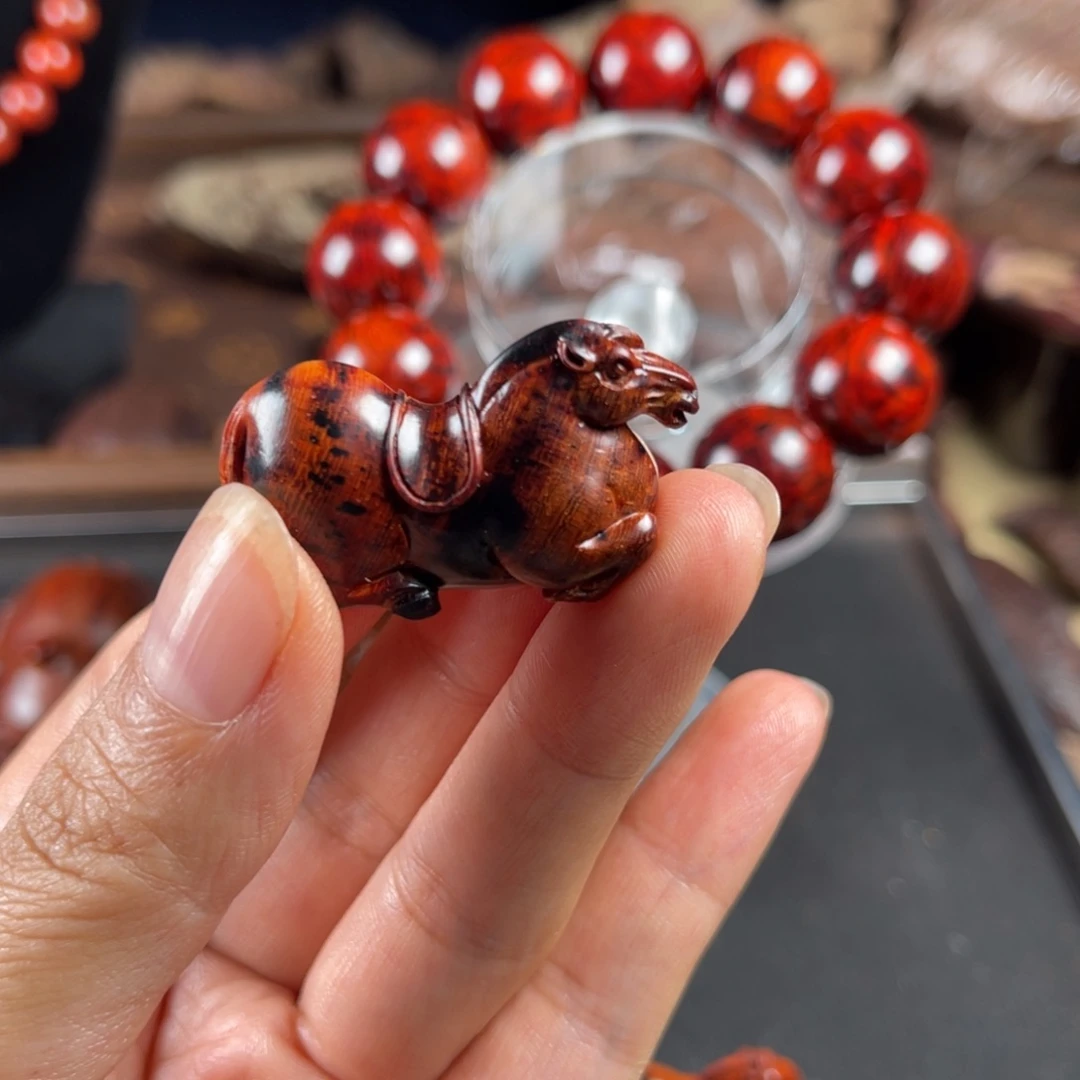 降真香手串/手链长**客红降唐马