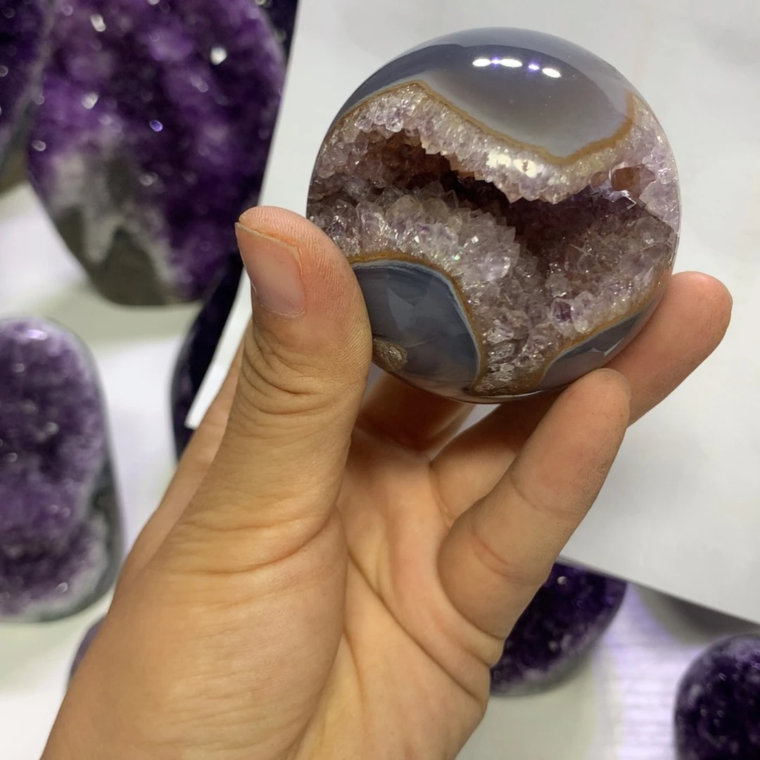 紫晶摆件未镶嵌水晶