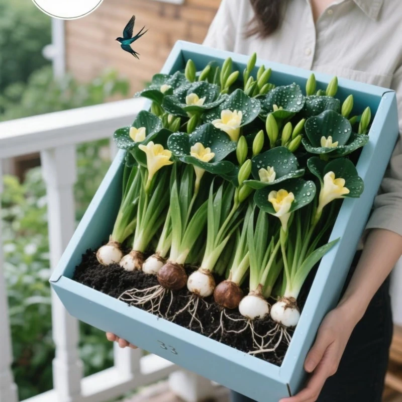 绿植盆栽种球耐寒耐热花卉浓香大花型新手好养四季开花香水小苍兰