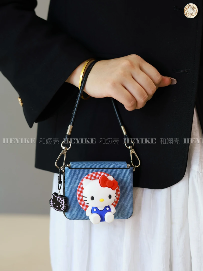 秋季新款牛仔KT适用华为purax手机壳荣耀magicvflip2斜挎pocket2