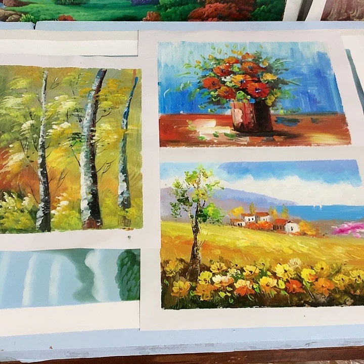 油画三幅30*40手绘油画