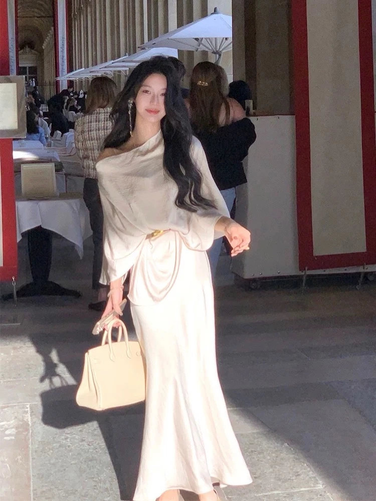 甜菜法式简约风极简风休闲风时尚套装韩版气质休闲显瘦套装