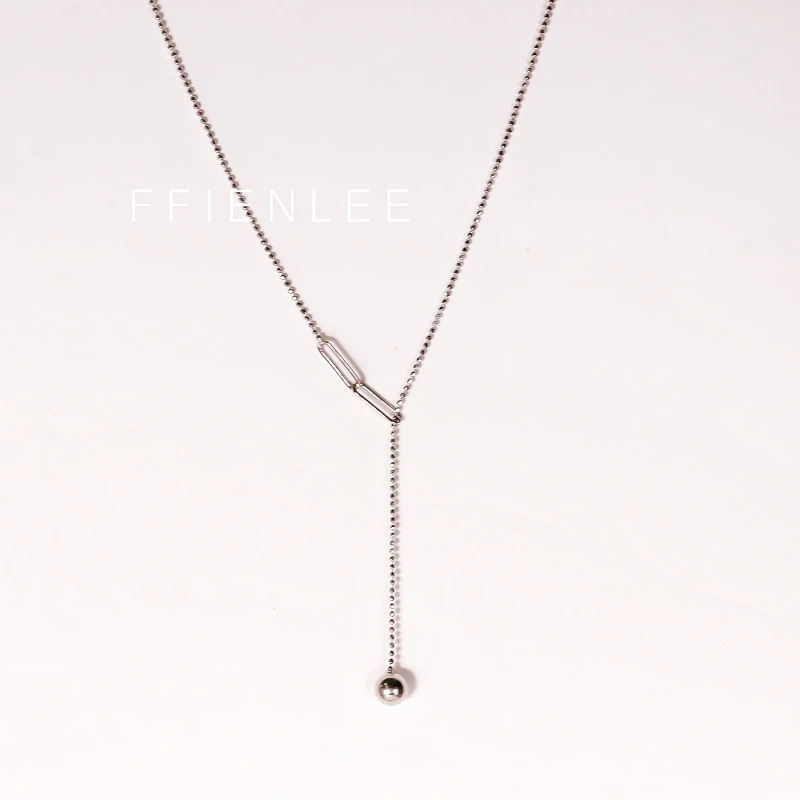 吊坠925银 <出前一丁>环环相扣小球流苏吊坠小香风毛衣链高级时